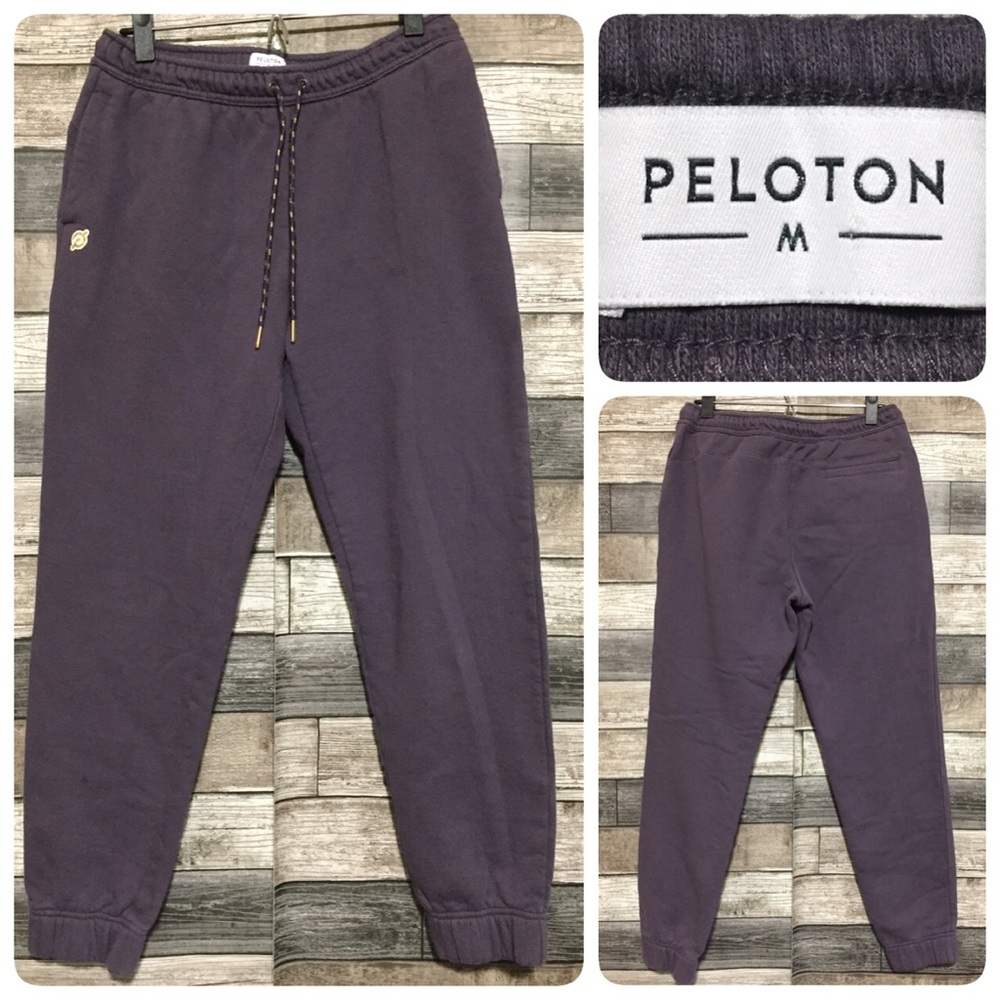 Peloton Joggers Sweatpants Men’s M Purple Tapered (Inseam 27) Read Desc